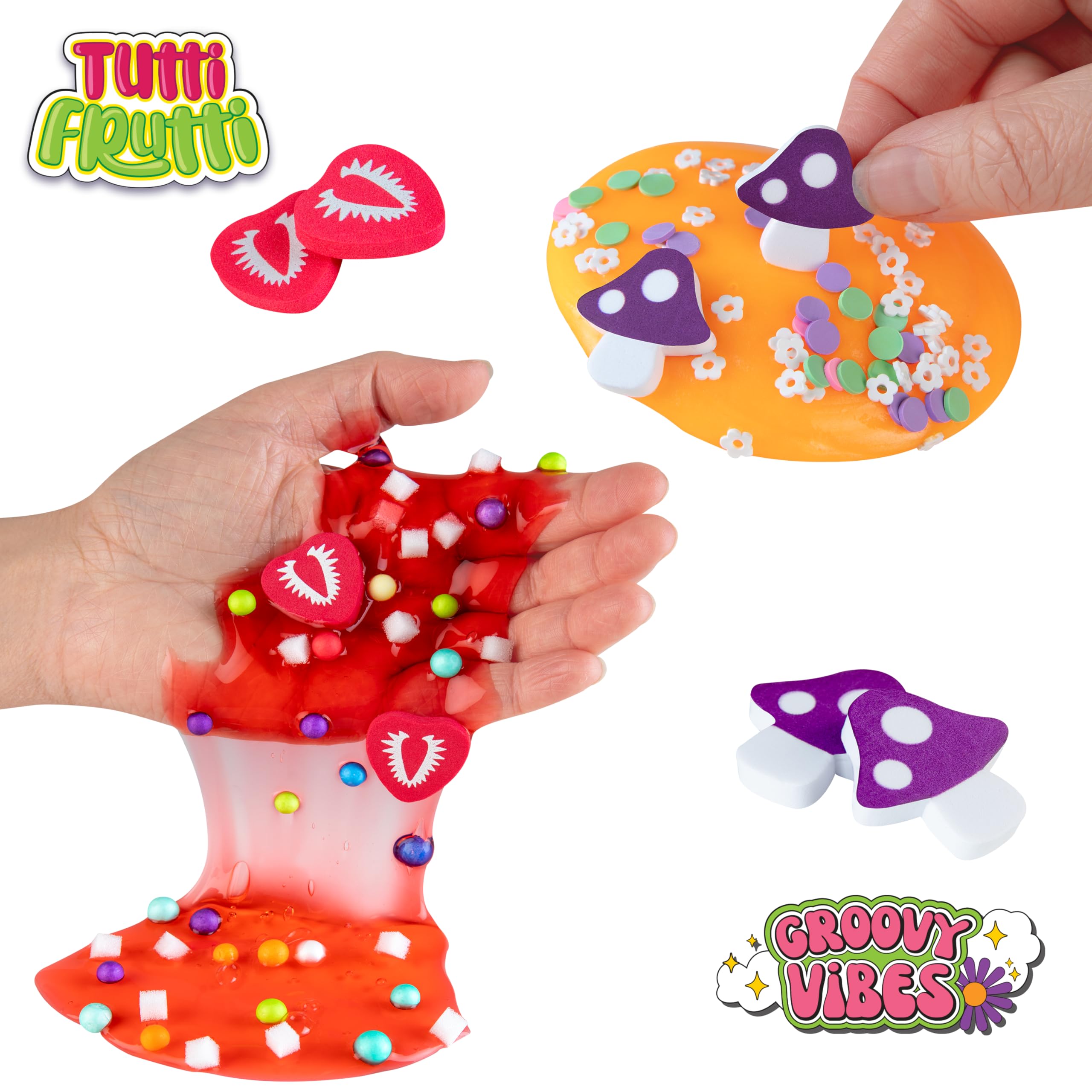 ORB Slimi Creator 2 Pack - Includes Tutti Frutti and Groovy Vibes Scented Slimi Creator Packs, Each with Mix-ins to Create Your Own Slime - Fun, Sensory Slime to Squish and Squeeze For Kids and Adults