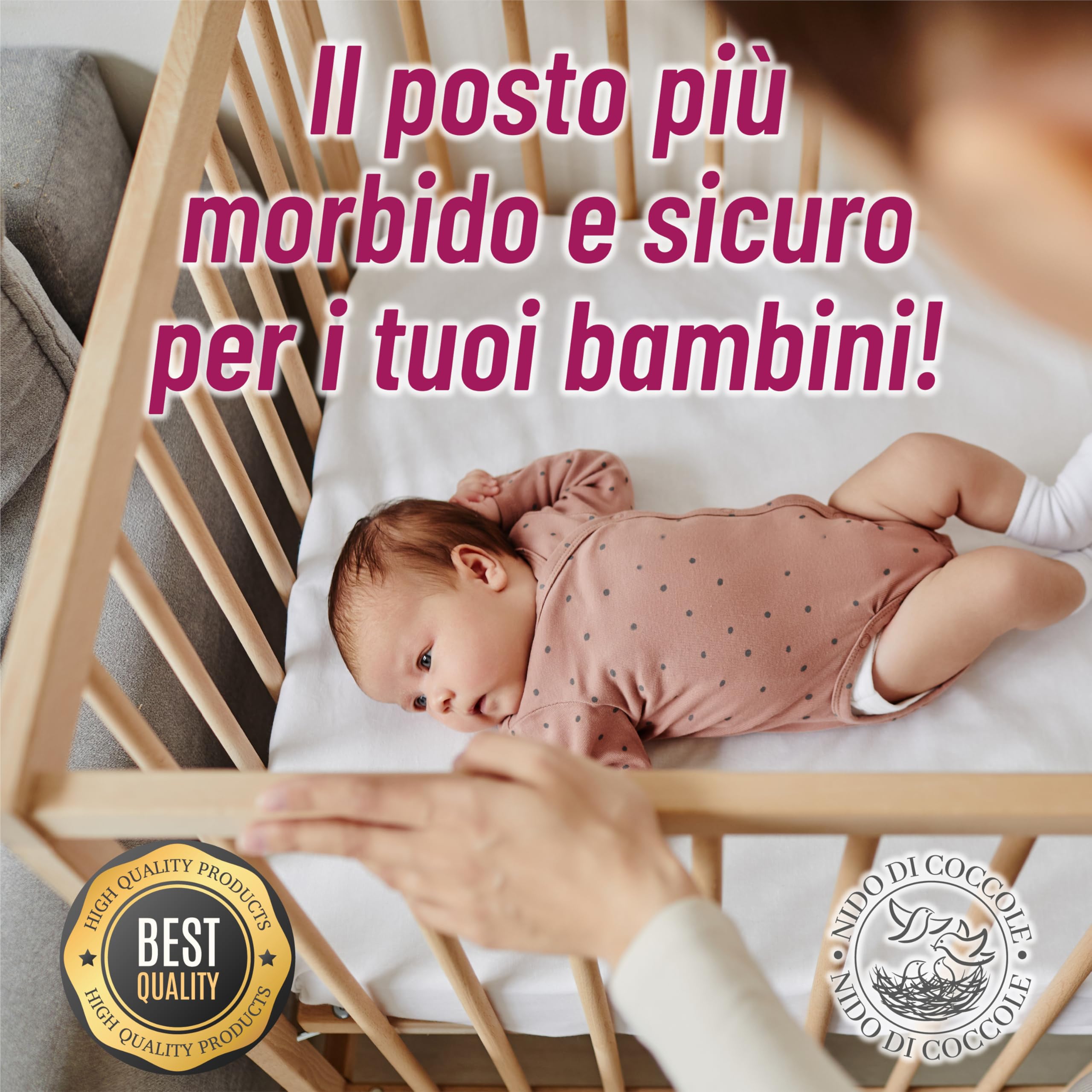 Coprimaterasso Next to Me 60x90 cm Set 2 sztuk Traspiranti Lavabili Angoli Elasticizzati Antiacaro