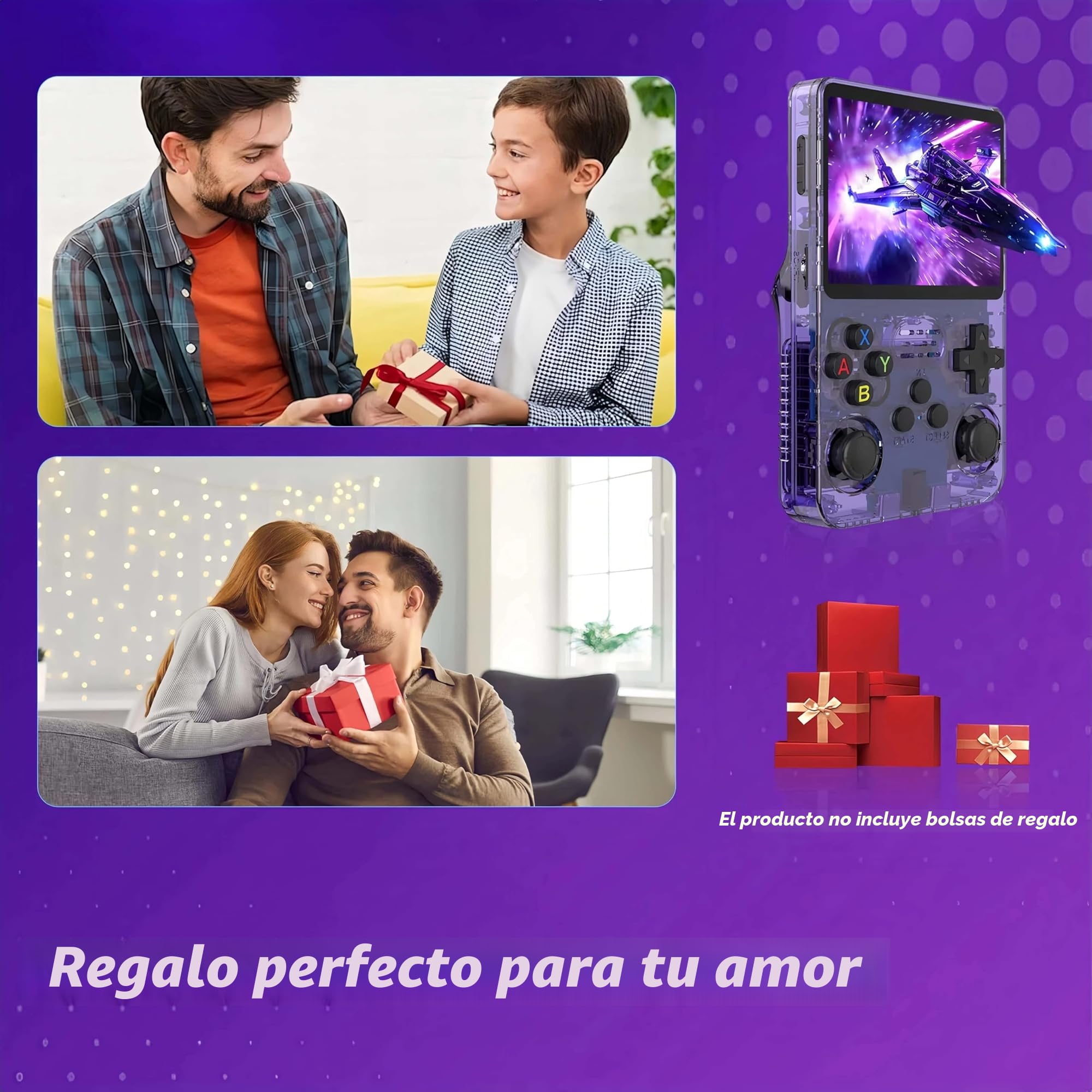 R36S - Consola de juegos portátil retro con pantalla IPS de 3.5 pulgadas, batería de 3500 mAh, tarjeta TF de 128 GB, más de 20.000 juegos, sistema Linux de código abierto para adolescentes y