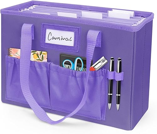 Miniatura 7 de Caja organizadora de archivos de escritorio, caja de archivos plegable para colgar, organizador de almacenamiento de documentos de oficina en casa