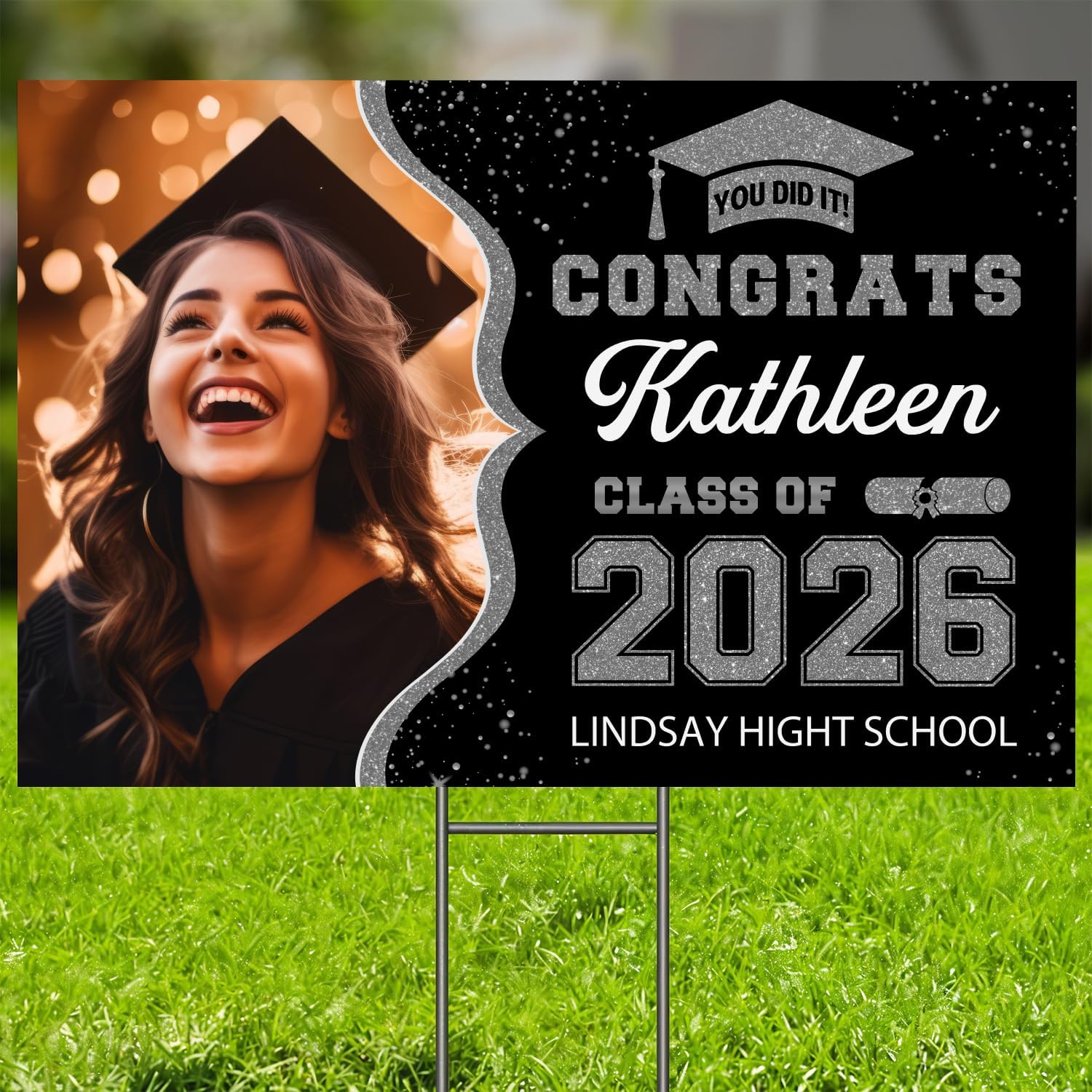 Personalized Graduation Yard Sign 2026 With Photo, High School Graduation, Graduation Senior Sign 2026, Class Of 2026 Yard Signs, 2026 Graduation Decorations, College Graduation, Congrats!