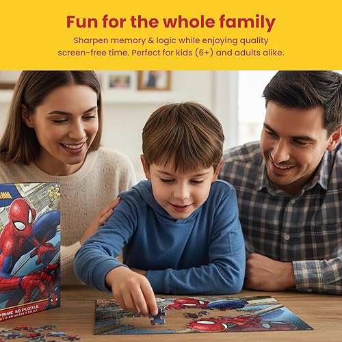 Miniatura 5 de Prime 3D - Rompecabezas 3D de Marvel Spider-Man | Juego lenticular de 500 piezas para adultos, niños y familias | Actividad desafiante y divertida