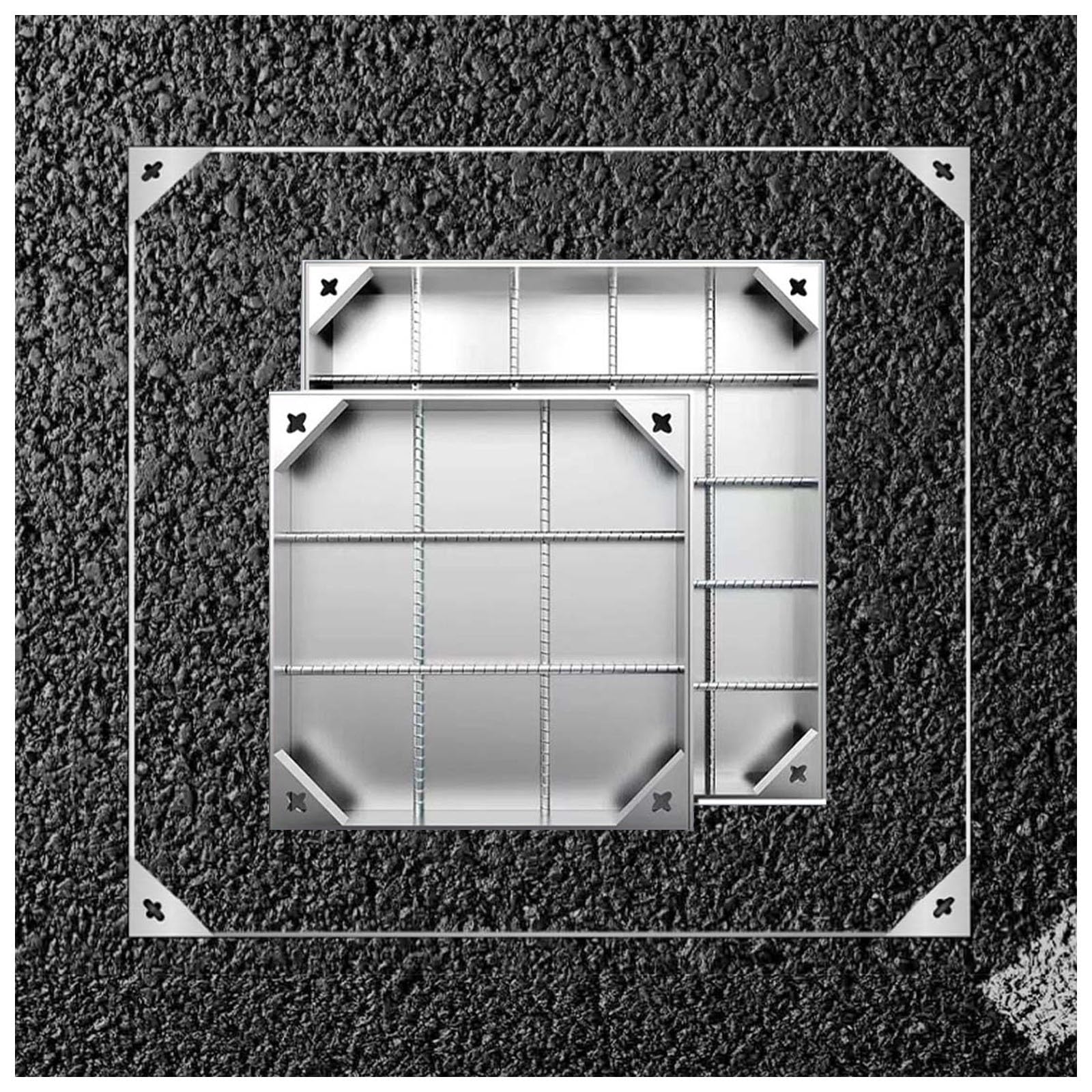 Couvercle de vidange invisible inox 304 pour stopper la corrosion des égouts