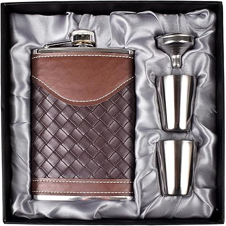 Hip Flasks for Men 8oz Flask Set