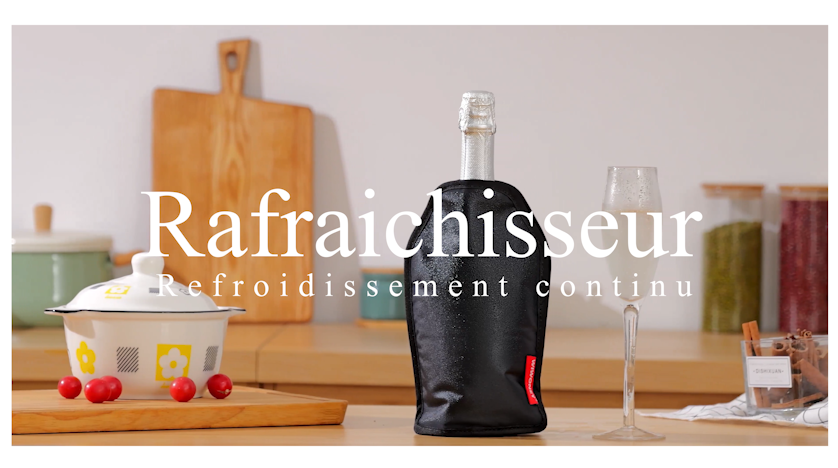Gel Non Frost Conservation Manchon Refroidisseur VINAK XPERT - Housse Rafraîchissante Bouteilles Vin Et Champagne Ice Bag