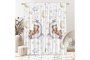 Charming Cartoon Nursery Curtains: Adorning Baby Boys' Rooms with Celestial Cuteness