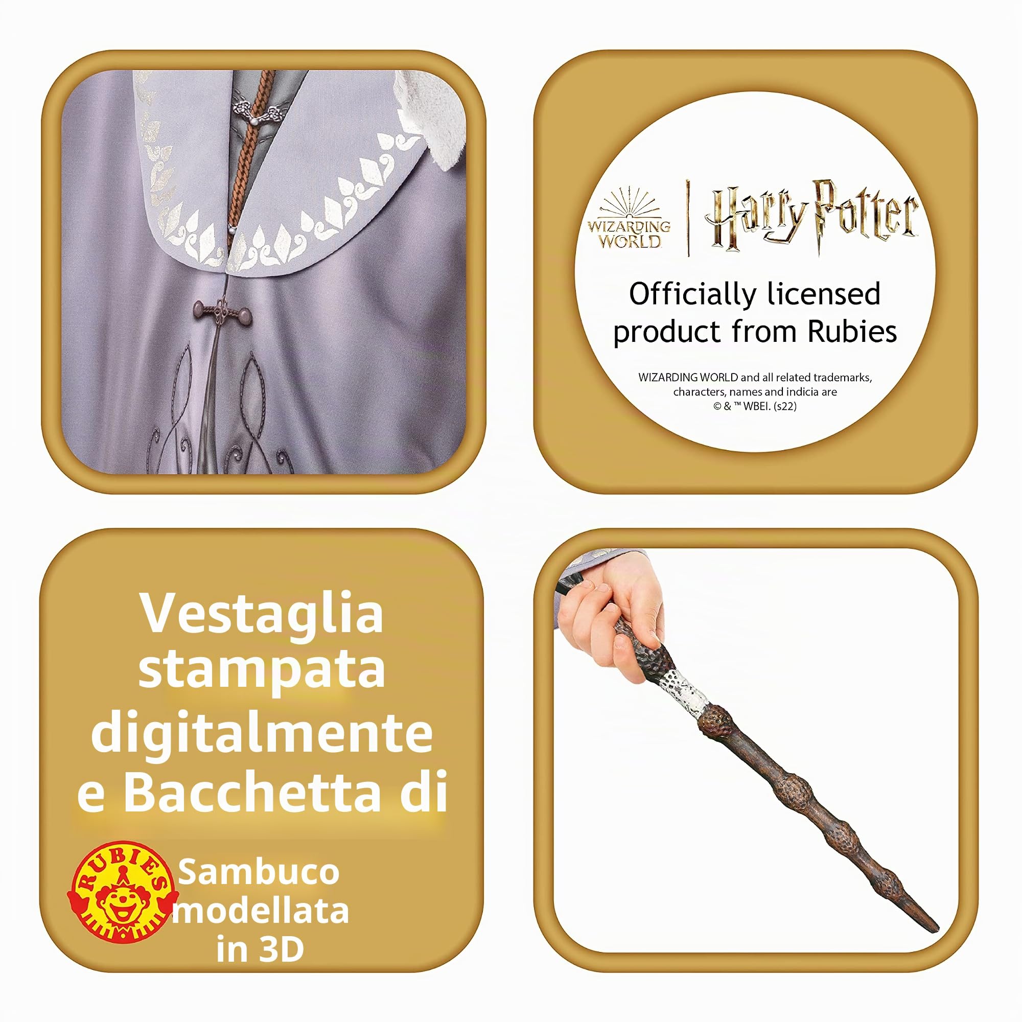 Rubies Costume ufficiale di Harry Potter Silente per bambini, festa del libro