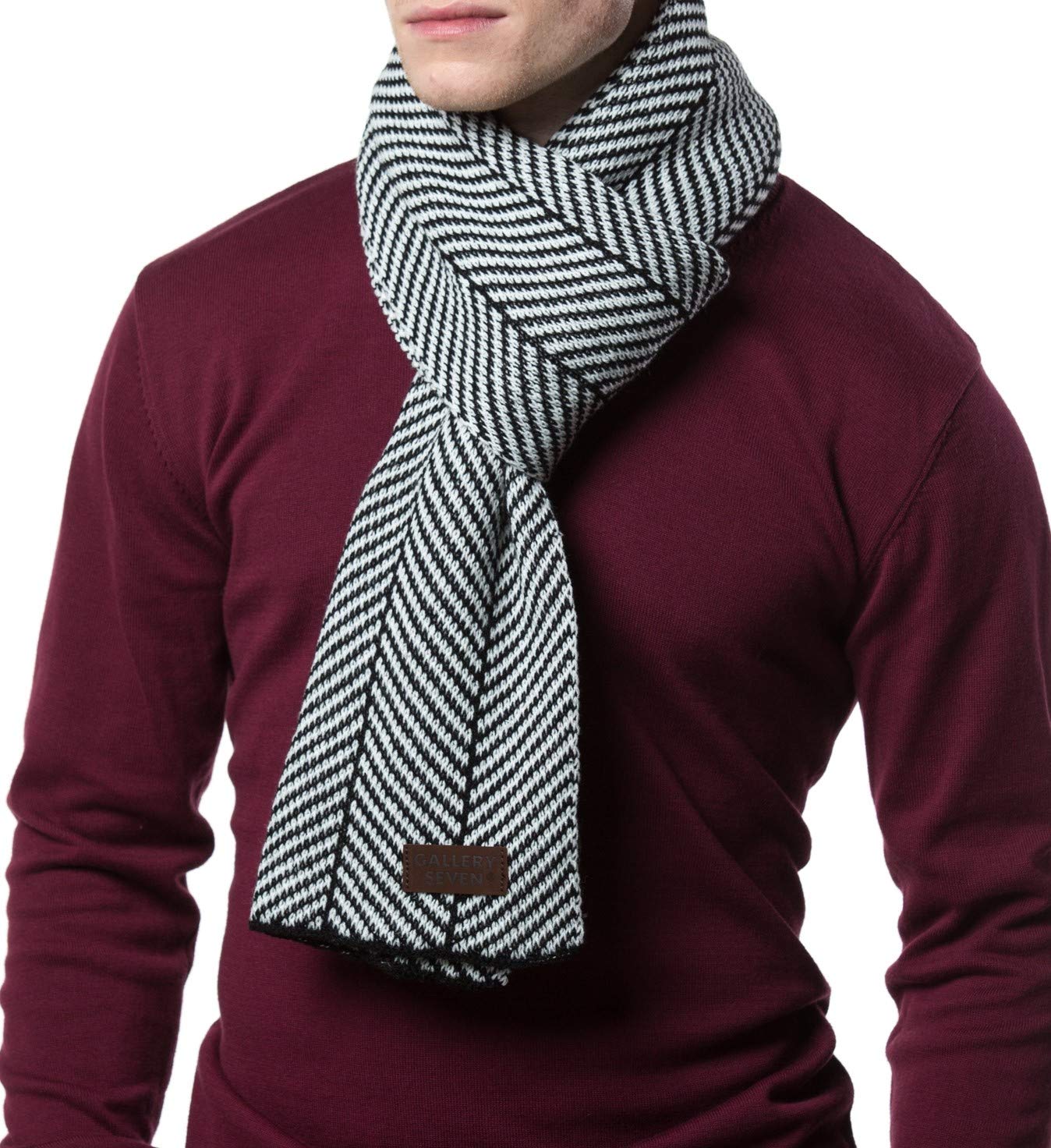 Gallery SevenWinter Scarf for Men, Soft Knit Scarves, in an Elegant Gift Box