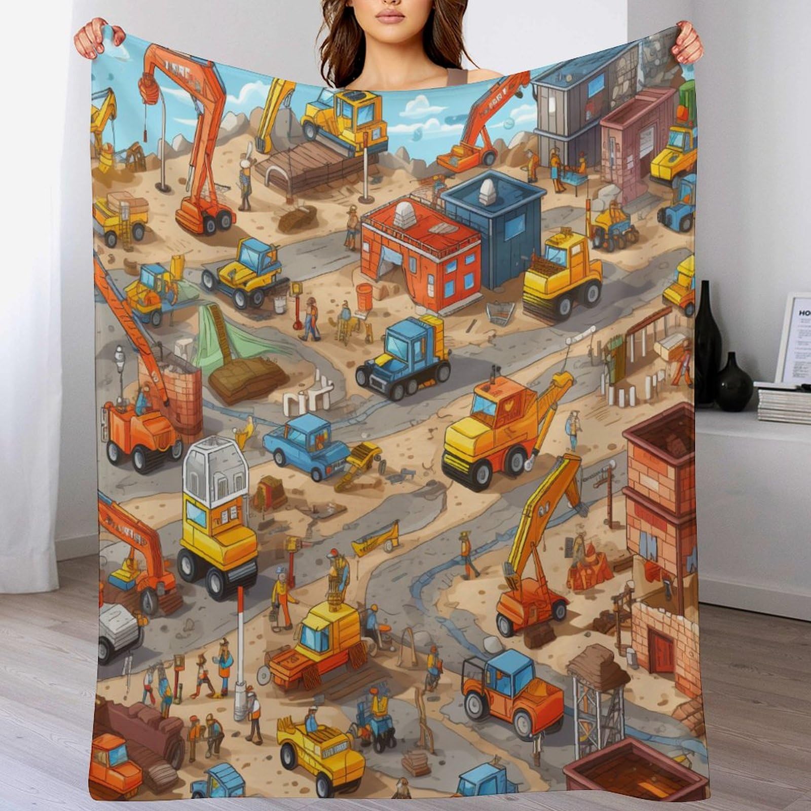 Couverture de chantier et voyage, plaid polaire léger pour les soirées sur le canapé