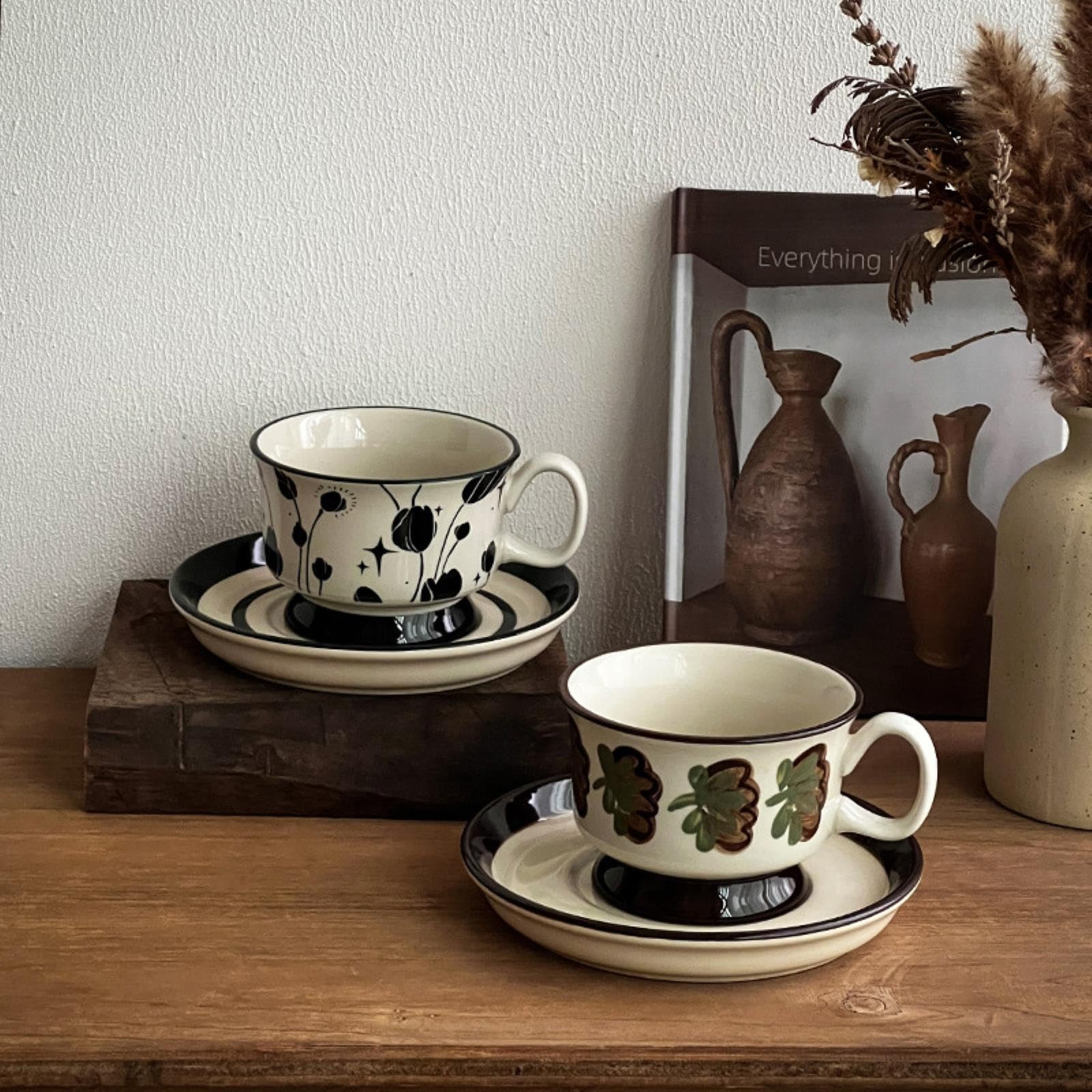 Amazon.com | 220ml/7.5oz Medieval Finnish Hand Painted Ceramic