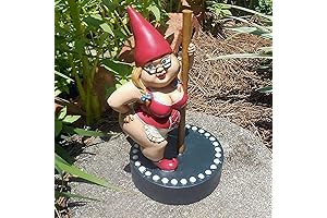 Funny Woman Dancing Gnome, Pole Dance Garden Gnomes