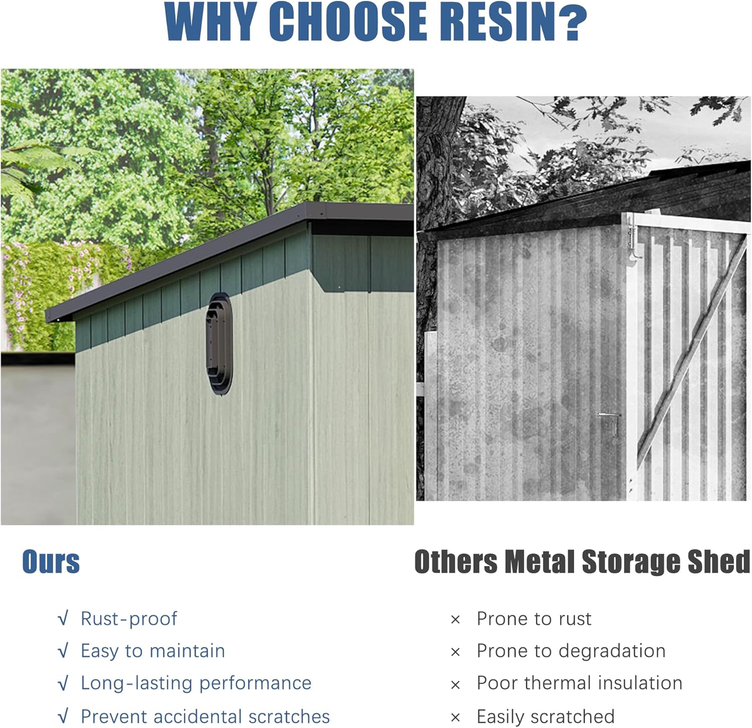Domi 6x11FT Outdoor Storage Shed with Double Lockable Doors & Sloping Roof, Resin Storage Shed with Transparent Windows & Louvered Vents, Bike Storage Shed for Backyard, Patio, Lawn, Grey