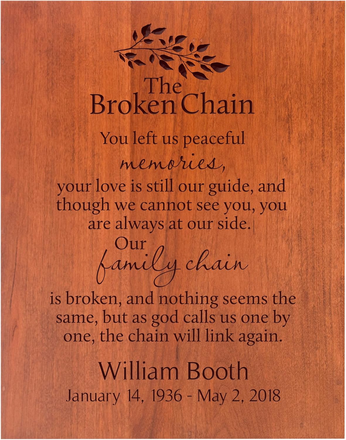 LifeSong Milestones Big Scattering Urns Large Urns for Ashes Adult Male Keepsake Urns Wooden Urns Personalized Urns for Ashes Cremation Urns for Human Ashes Adult Female The Broken Chain Funeral Urn