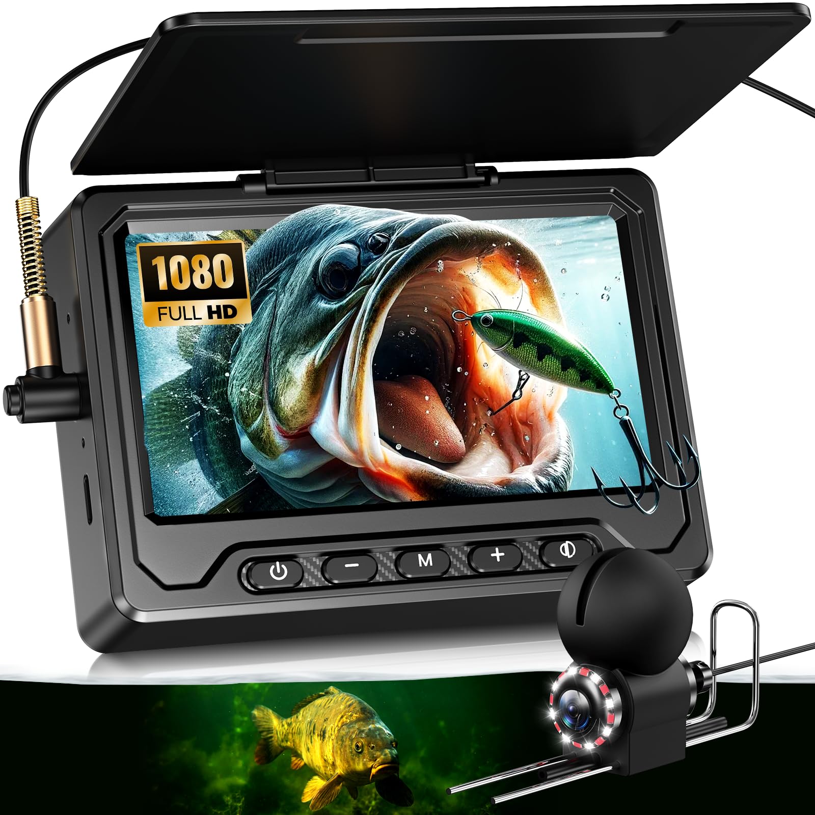 Caméra Sous-Marine Sondeur De Pêche KAOLALI - Écran 4.3" HD 720P, Batterie 5000mAh, 15m Câble