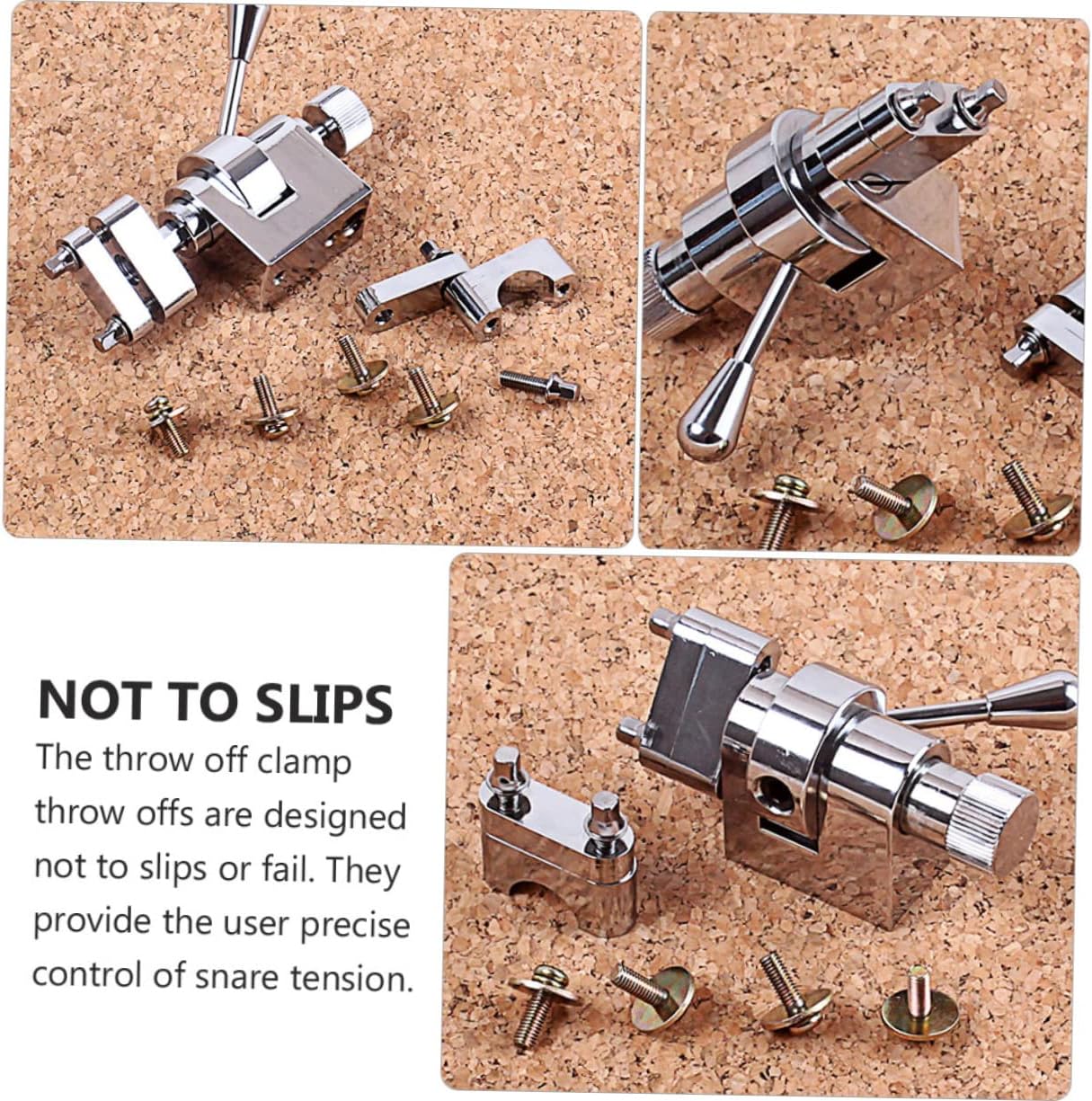 BESPORTBLE Metal Snare Drum Throw off Clamp Strainer with Mounting Screws Drum Accessories with Tension Control for Musicians and Drummers Precise Control of Snare Tension