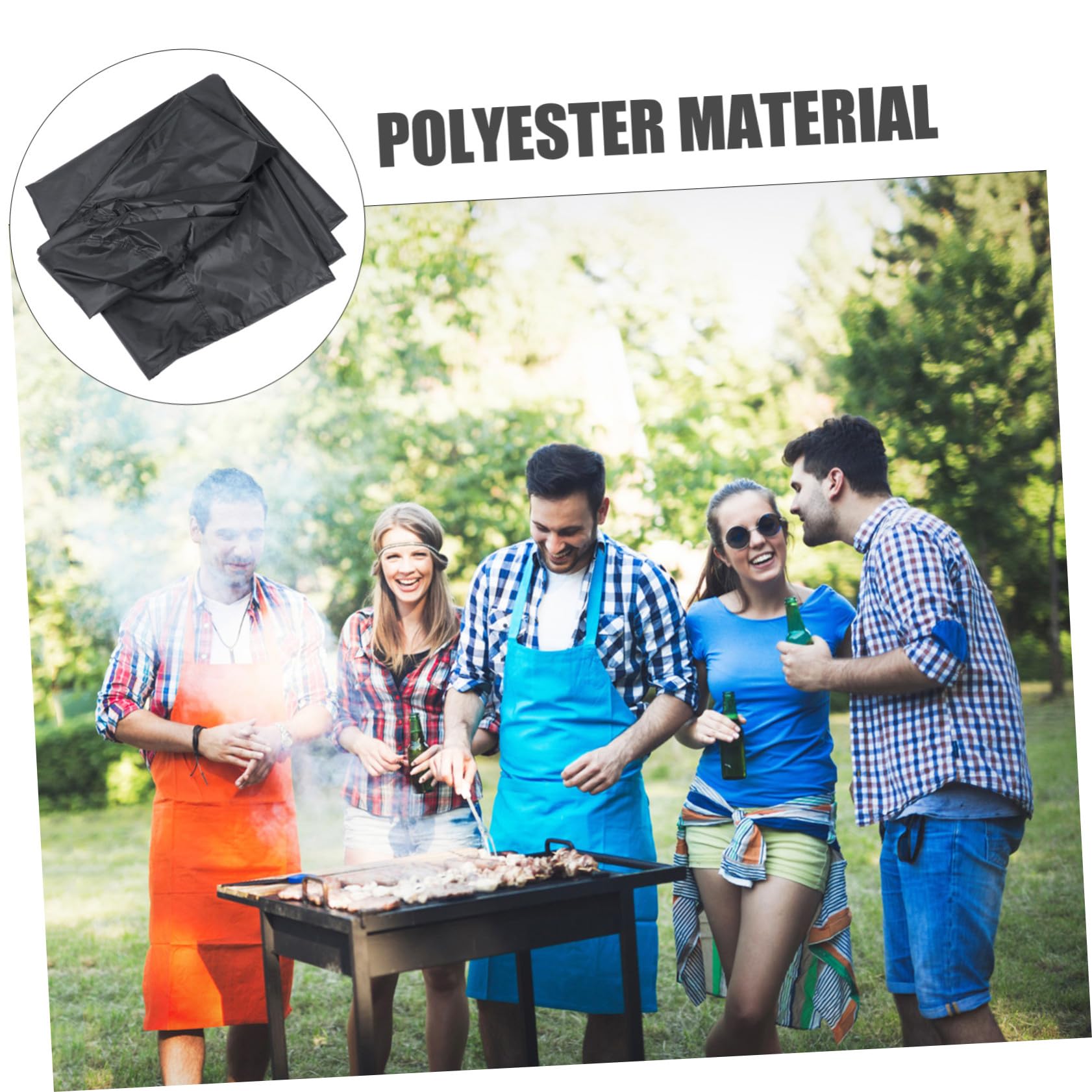 iplusmile Funda para Parrilla de Barbacoa Protectora de Poliéster Cubierta para Barbacoa de Exterior para Parrilla y Anti-Polvo para Usar Jardín o Terraza