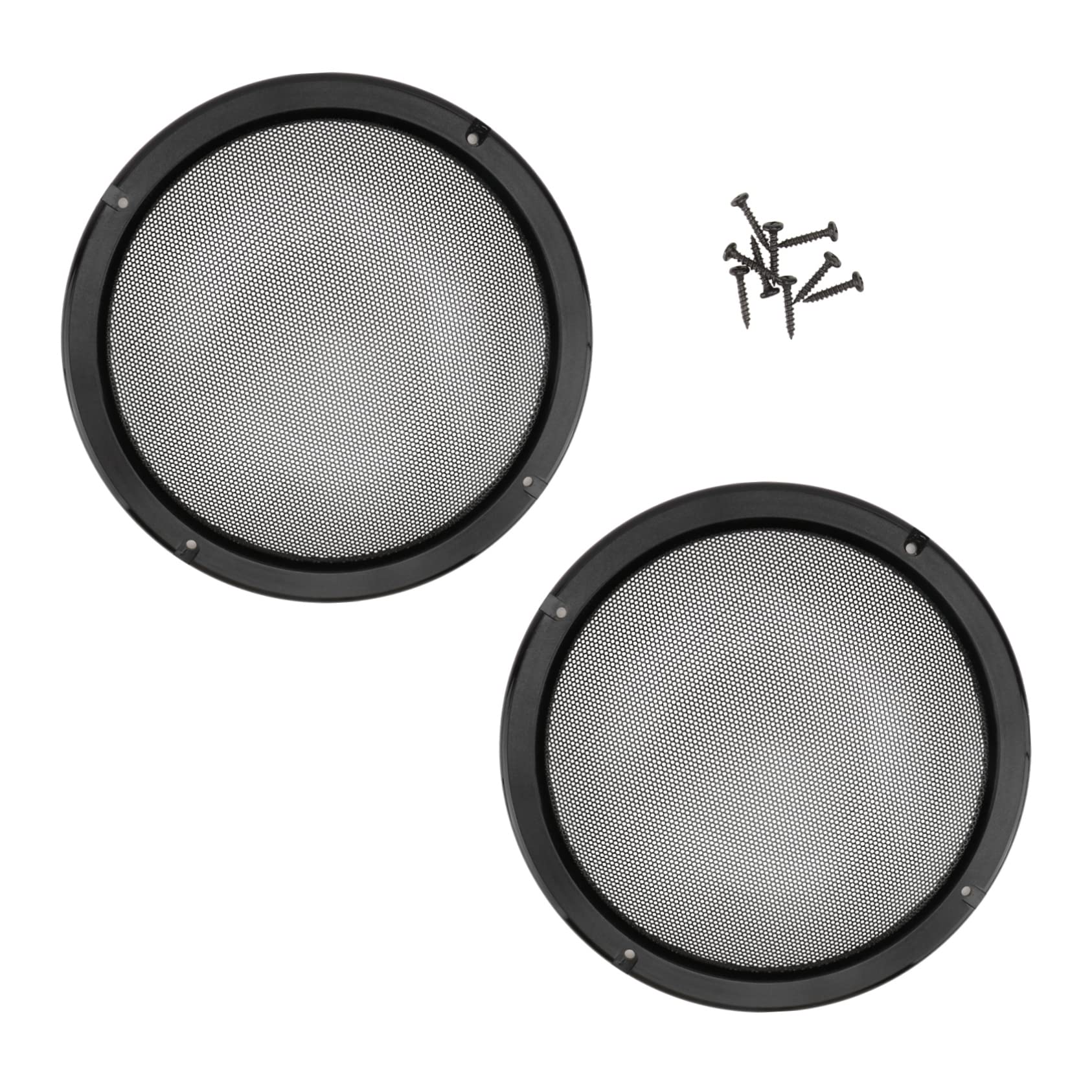 GAROZATION 2pcs Black Car Speaker Covers Durable Loudspeaker Membrane for Audio Speaker Protection Fine Craftsmanship Easy to Install Reliable Woofer Grill Cover