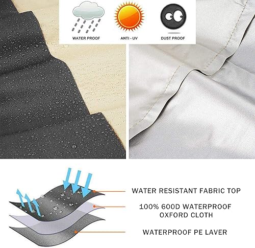 Miniatura 4 de SOKINGCOVER Cubierta para fuente de jardín de 36 x 42 pulgadas, resistente a la intemperie, para invierno, tela Oxford impermeable 420D, resistente