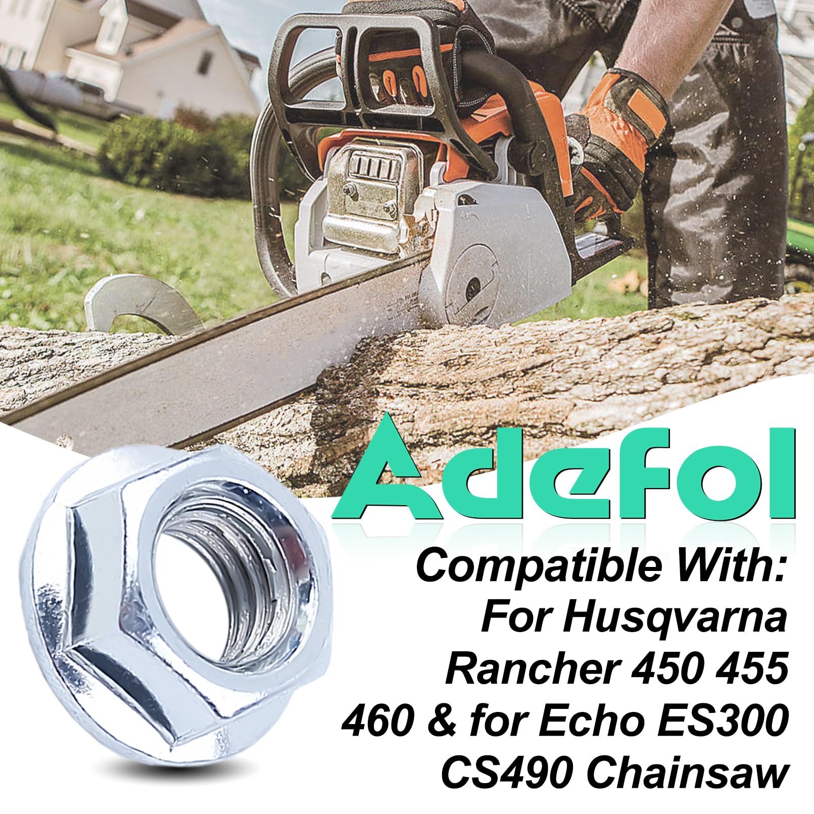 Lot De 8 écrous De Barre Pour Tronçonneuse - Tailles M6, M8, 5/16 - Compatible Stihl, Husqvarna, Echo, Poulan Et Autres Marques