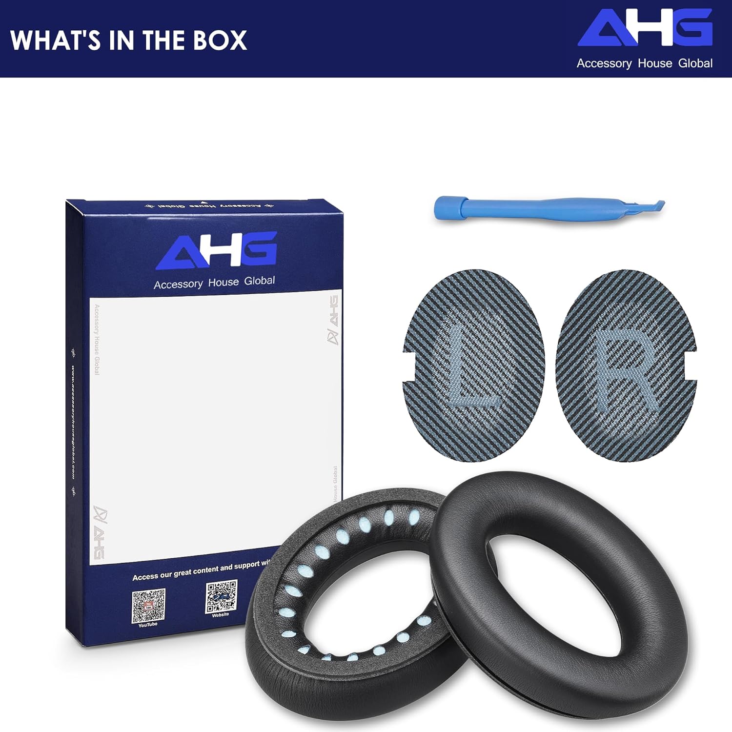 AHG Premium SoundLink AE2 Ear Pads Cushions Compatible with Bose SoundLink AE2 / Bose SoundLink Around Ear ii Wireless Headphones (Black). Premium Protein Leather | Extra Thick Soft High-Density Foam - Image 9