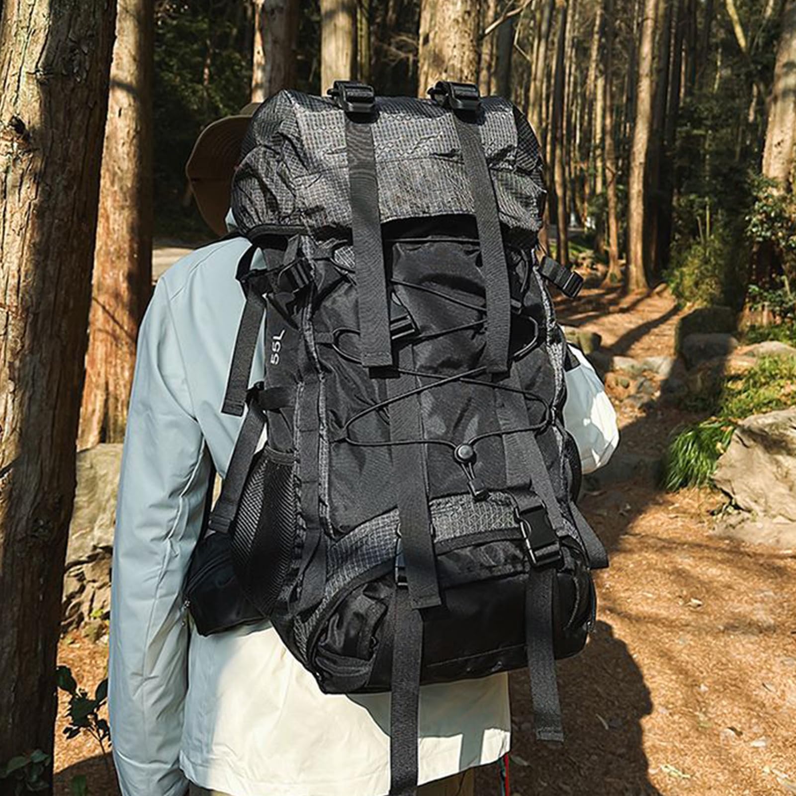 Plecak Turystyczny | Torba Trekkingowa,60L Wodoodporny Sprzęt do Podróży Szkoły Wędrówki Outdoor Fitness Kobiety Mężczyźni Biegacze Kolarstwo Survival Sport Wspinaczka Kemping