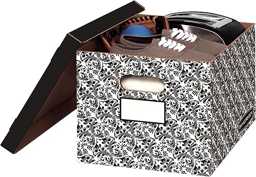 Miniatura 7 de Bankers Box STORFILE - Paquete de 10 cajas decorativas de almacenamiento de archivos de servicio medio, plegado rápido, tapa abatible, letralegal,