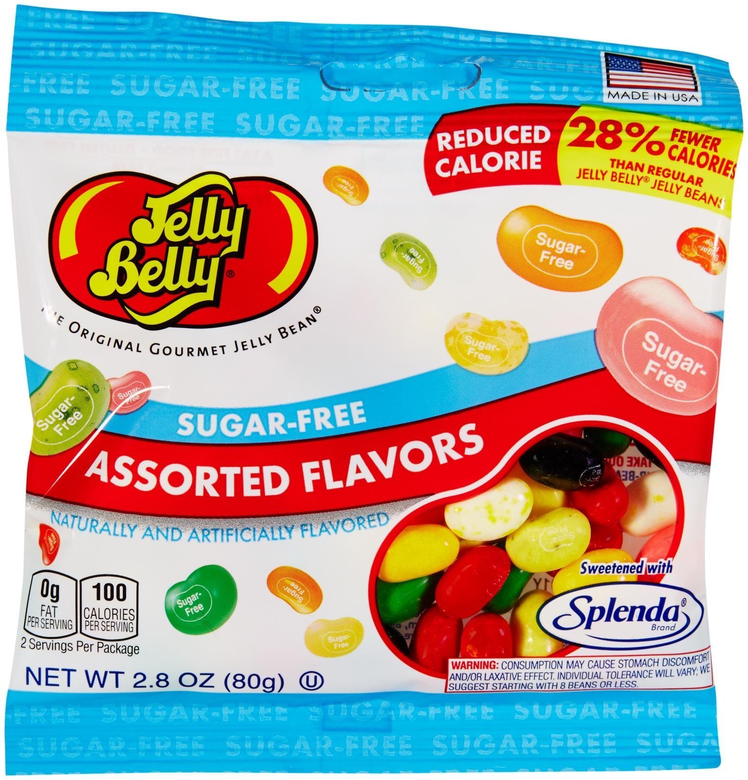 Sugar-Free Jelly Belly Jelly Beans - Genuine, Official, Straight from the Source, 2.8 Ounce (Pack of 12)