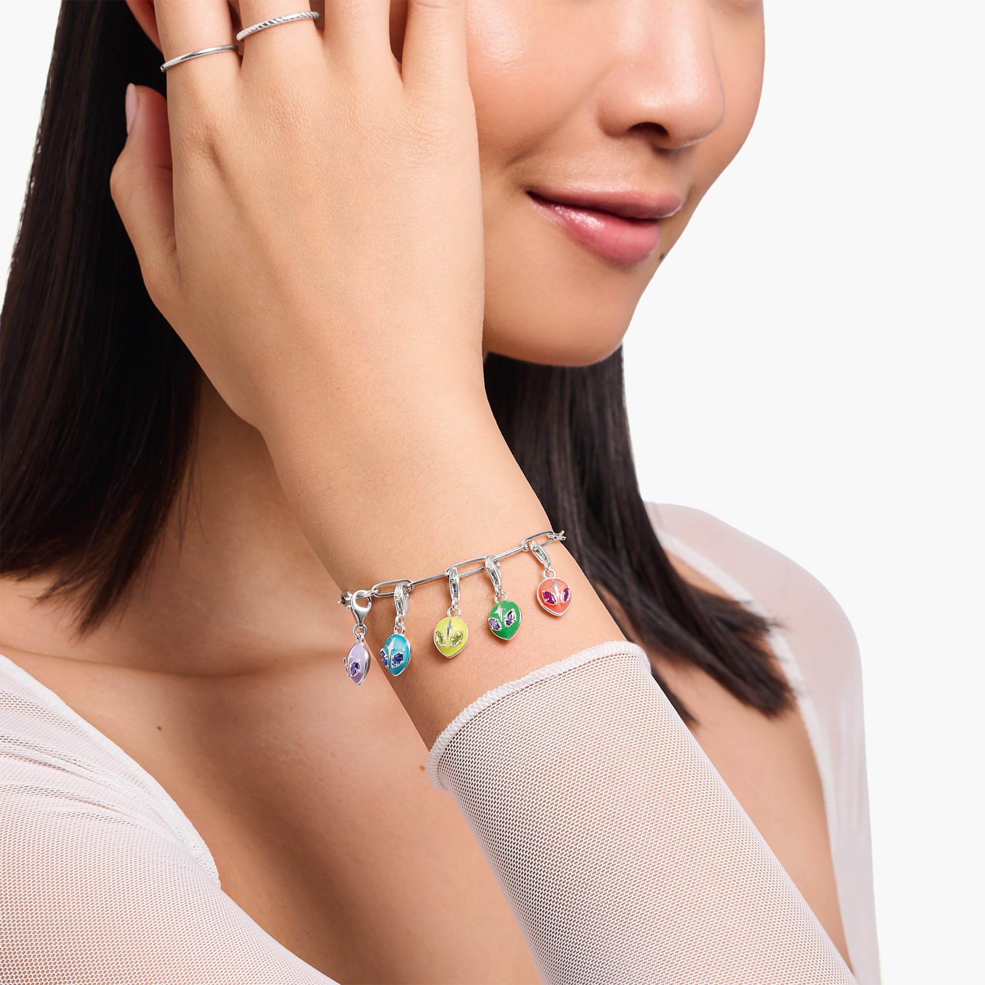 THOMAS SABO Colgante de plata para mujer, esmalte y piedra de color 32025622