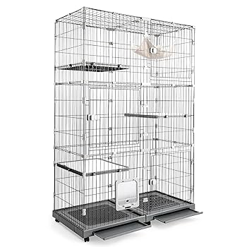 猫ケージ 3段 キャットケージ 引き出し キャスター ハイタイプ 多頭用 猫ケージ 3段 キャットケージ 引き出し キャスター ハイタイプ