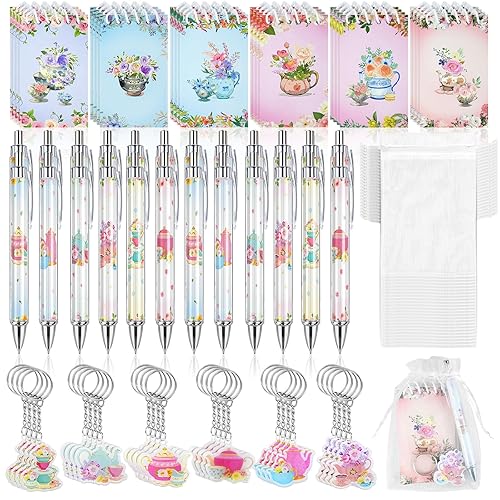 12 Pack Tea Party Favors for Guests Adults, Floral Notebook