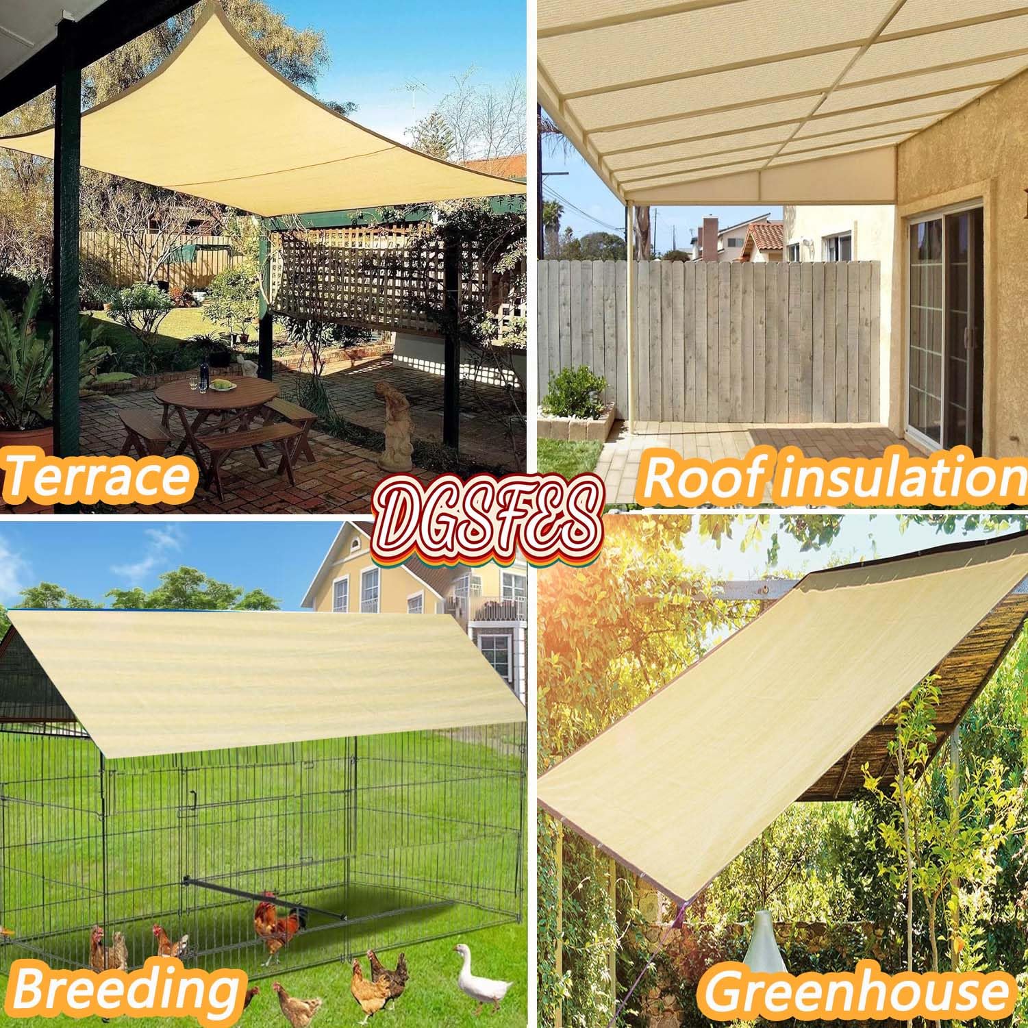 Beige Filet d'ombrage Filet Protection Solaire,85% UV Voile d'ombrage Rectangulaire Respirante 3X4m Toile d'ombrage avec Oeillets pour Pergola Terrasse Serre Jardin Potager