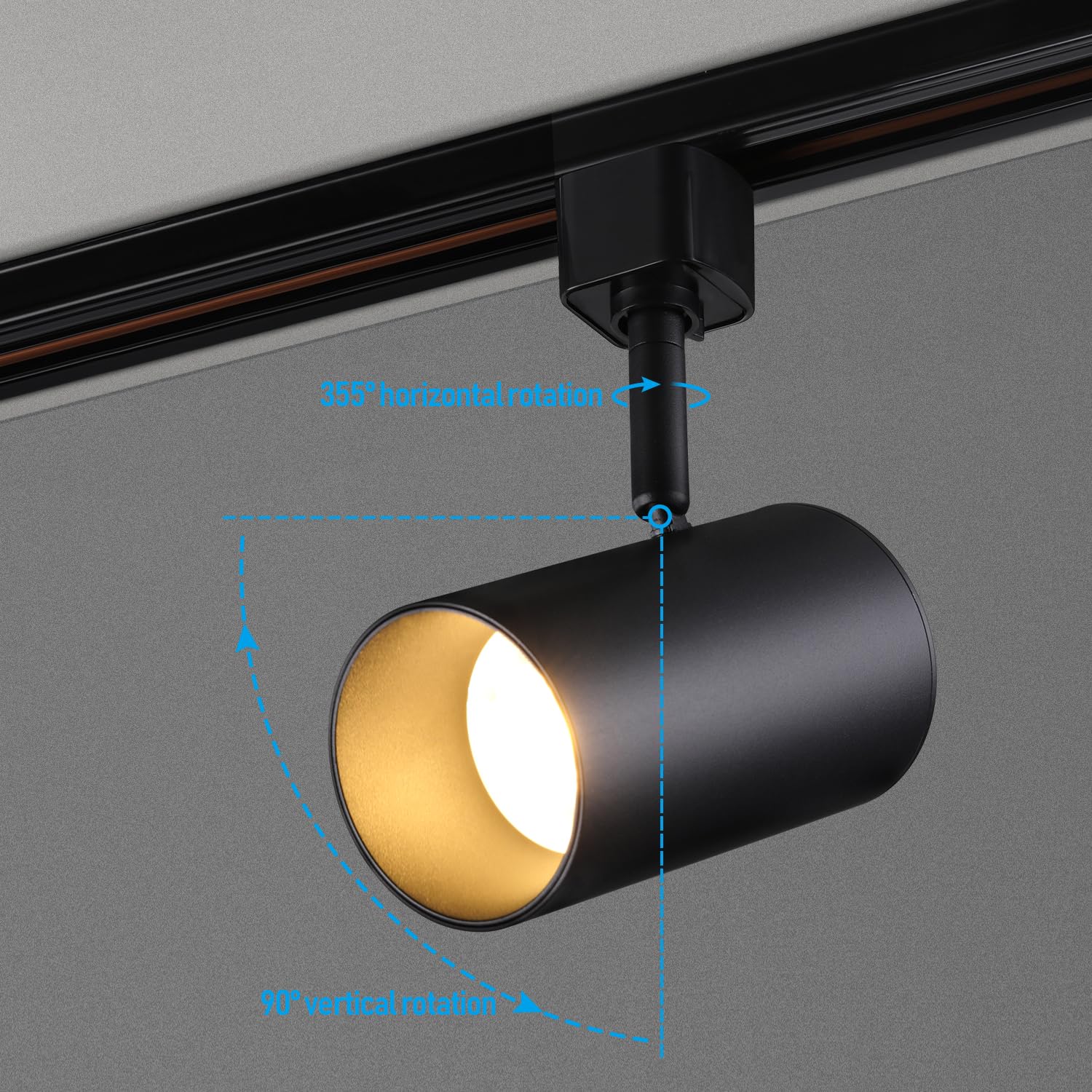 LEONLITE 8-Pack Zoomable LED Track Light Heads, 5CCT, 15W H-Type, 24°-60° Beam, Dimmable, CRI90, Matte White – Perfect For Retail & Art Displays