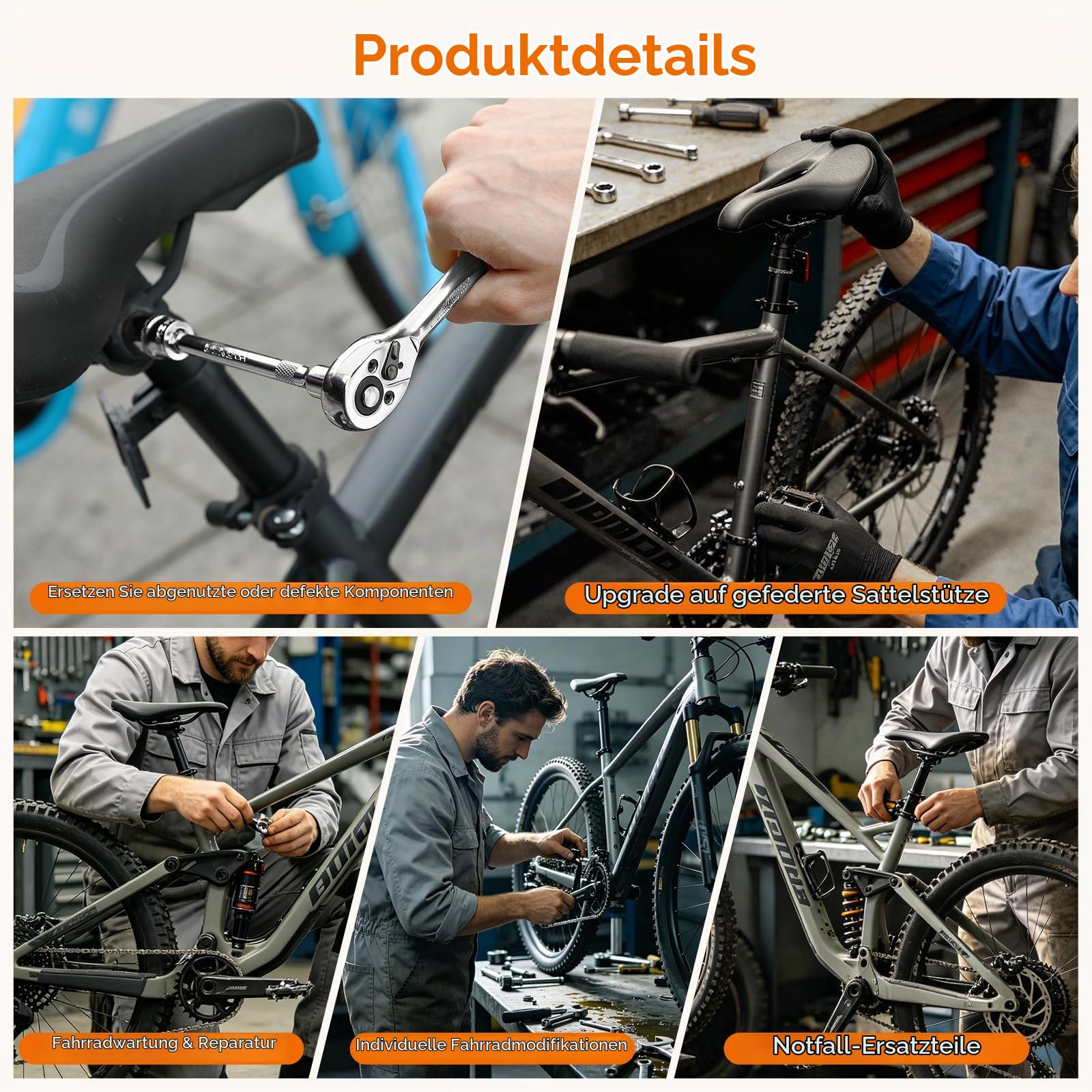 Hydraulische Dropper Sattelstütze Höhenverstellbar - Teleskopsattelstütze für Mountainbike MTB - 30,9mm / 31,6mm Rohrdurchmesser, Aluminiumlegierung, 400mm Gesamtlänge mit 100/125mm Hub