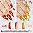 YTD Likomey Color Changing Gel Nail Polish,15ml Yellow To Orange Gold Glitter Mood Temperature Change Colors Ombre Thermal Salon Home Fall Winter Manicure UV Nails Varnish,WB01