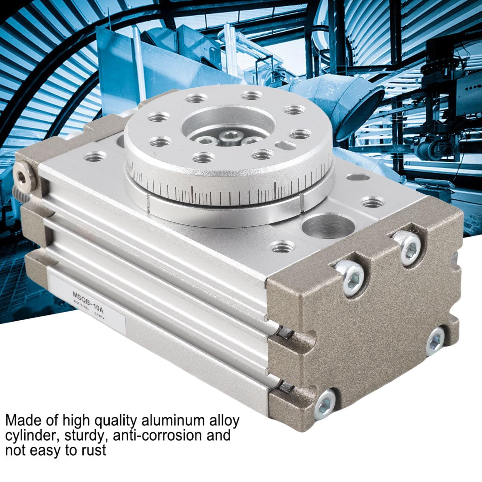 Cilindro Pneumatico Rotativo Oscillante 15 mm, Cilindro Pneumatico a Movimento Flessibile 0~60°, MSQB-10A Cilindro Girevole 180 Gradi per Automazione Industriale