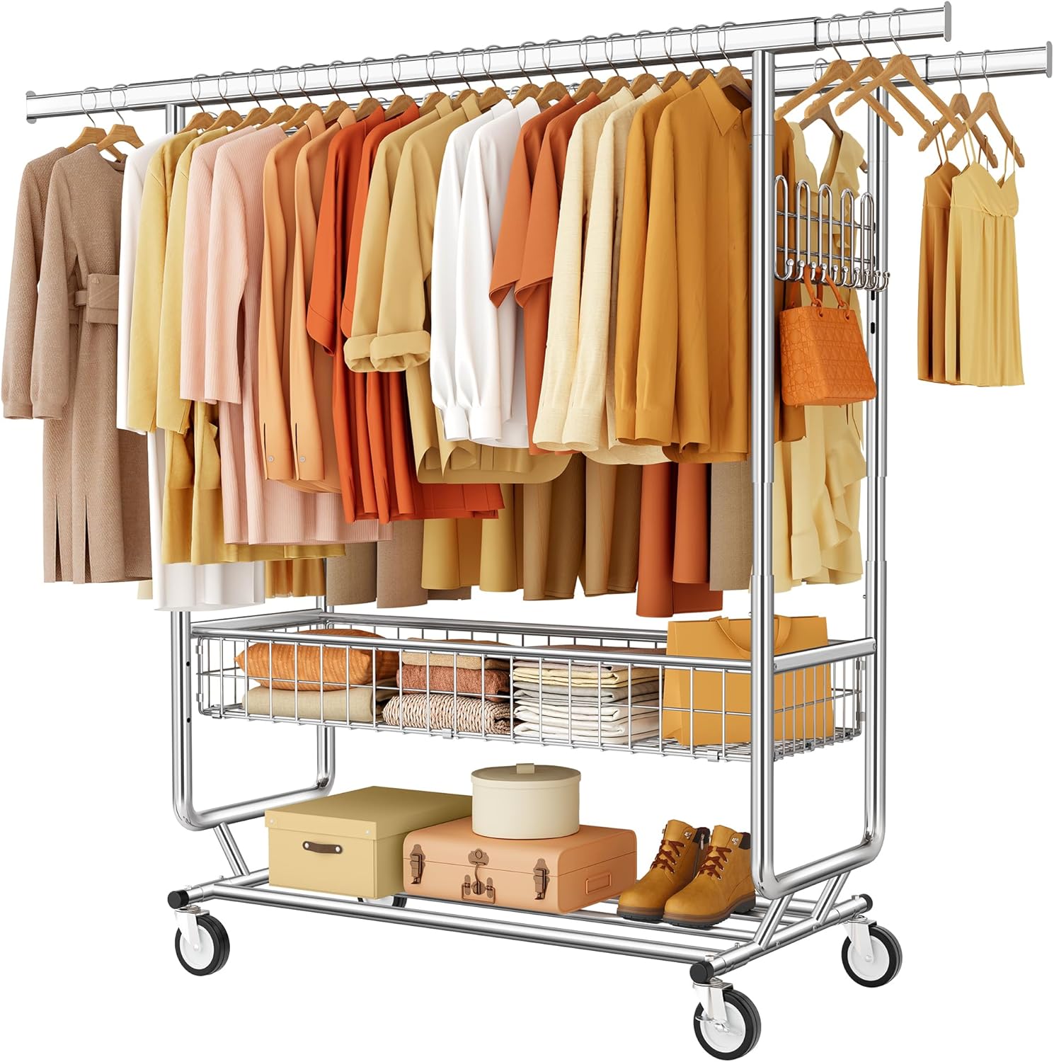 Heavy duty clothes rack load 720 lbs for hanging clothes