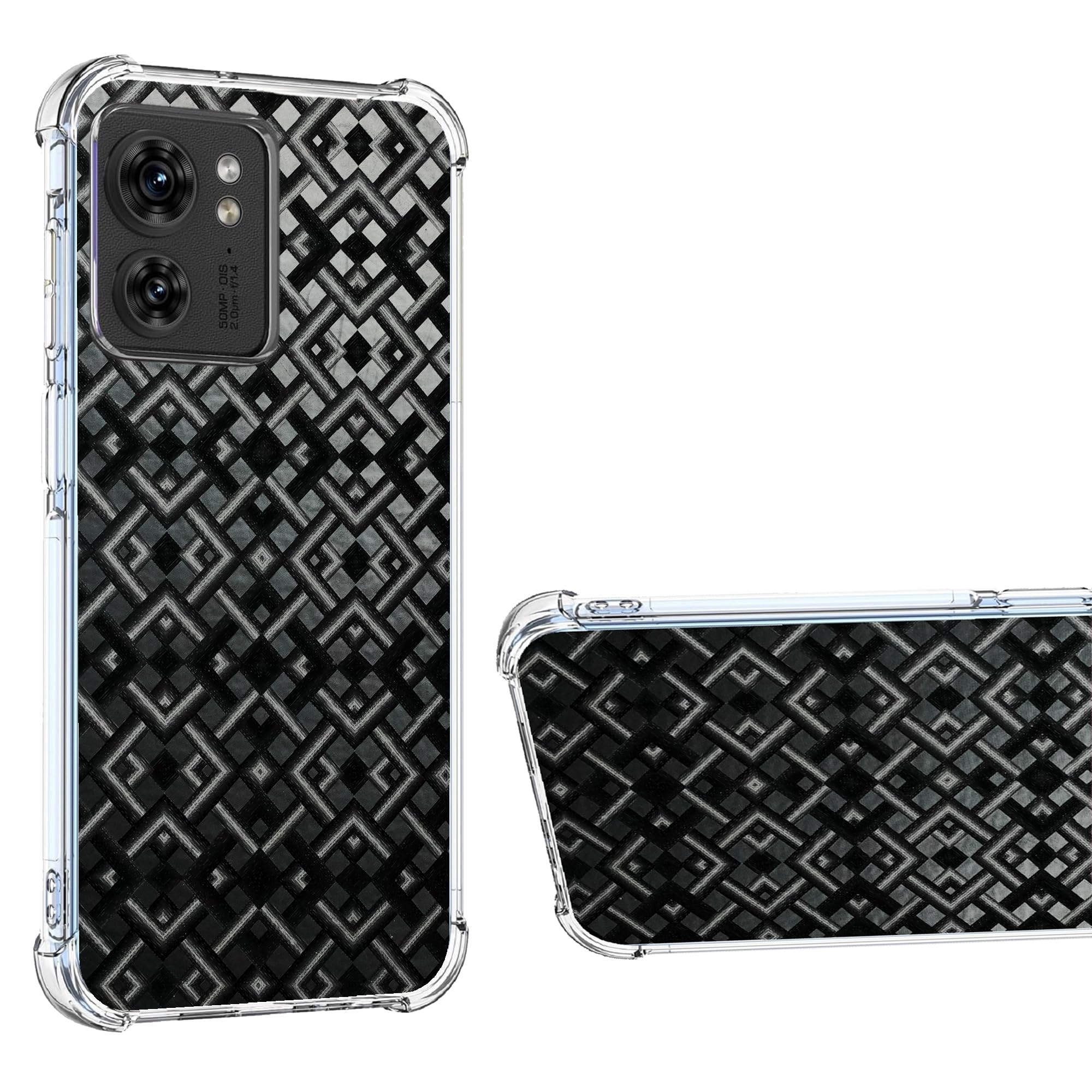 Aroepurt Case Compatible for Motorola Moto Edge 2023 Phone Case Stand Cover [Soft Silicone Thickened Protection ] [3D Multi-Directional Shape Change]