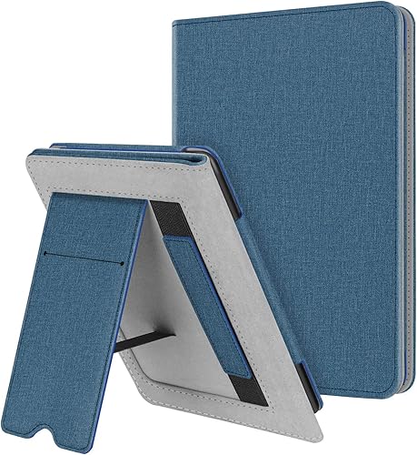 Miniatura 21 de Fintie - Funda con tapa para Kindle Paperwhite, con soporte, para todos los de 2018 y 10 generación, de cuero falso prémium, con ranura para azul