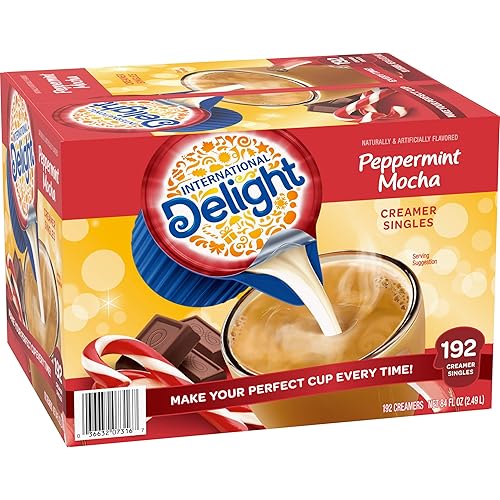 Vista 140 de International Delight Crema de café, caramelo macchiato, crema saborizada refrigerada, botella de 32 onzas líquidas
