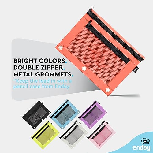 Vista 33 de Enday Estuche morado para carpeta de 3 anillas, con cremallera, estuche para lápices de 3 anillos para carpeta, estuche para lápices para carpeta