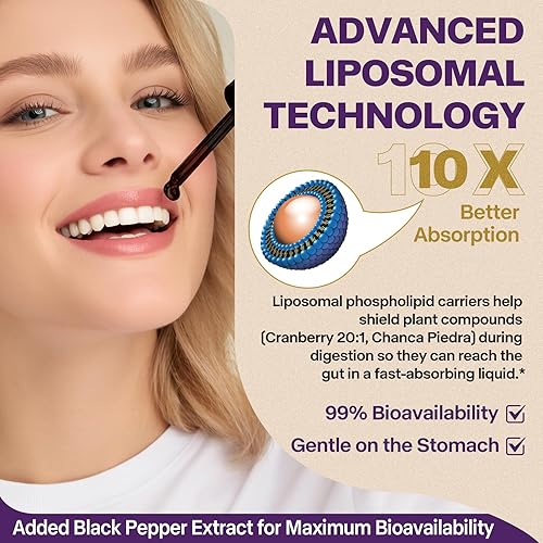 Miniatura 5 de Gotas de desintoxicación y reparación 30 en 1 de limpieza de riñón e hígado con extracto de arándano, cardo mariano y chanca piedra, suplemento