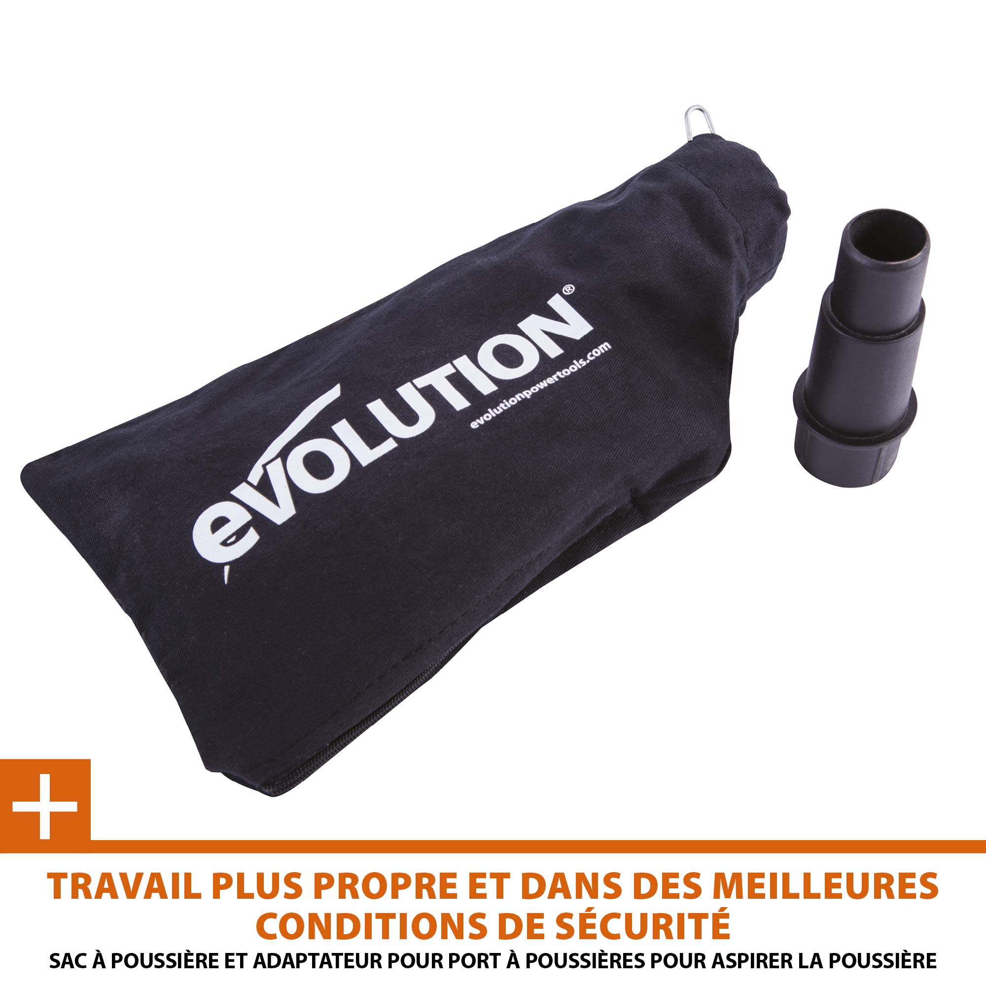 Evolution Power Tools Scie à Onglet Coulissante R210SMS+ 210mm, 0-45° Biseau, 50-50° Onglet, Coupe Multi-Matériaux