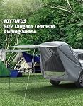 JOYTUTUS SUV Tailgate Tent with Big Awning Shade, Car Roof Canopy, Water Resistant SUV Camping Tent, Outdoor Travel Preferred, Universal Fit Most SUV