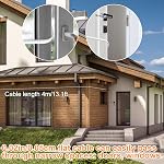 Type-C Charging Cable for Battery Doorbell, 4m/13.1ft L-Shaped Connector Compatible with 2nd Gen (2020) & 2024 Release Battery Video Doorbell 24H Continuous Power Supply