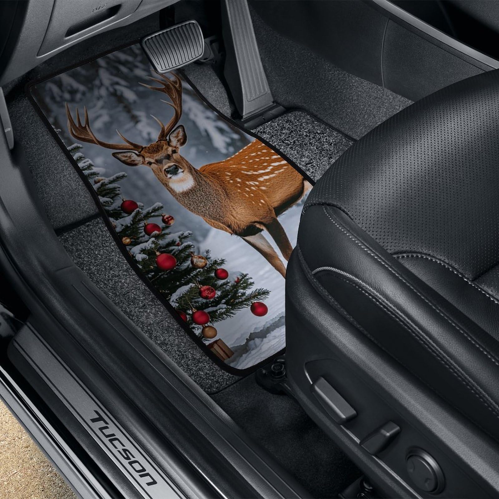4 tappetini per auto, resistenti, antiscivolo, facili da pulire, adatti per la maggior parte delle auto, per tutte le stagioni, universali, adatti per SUV, berline e camion