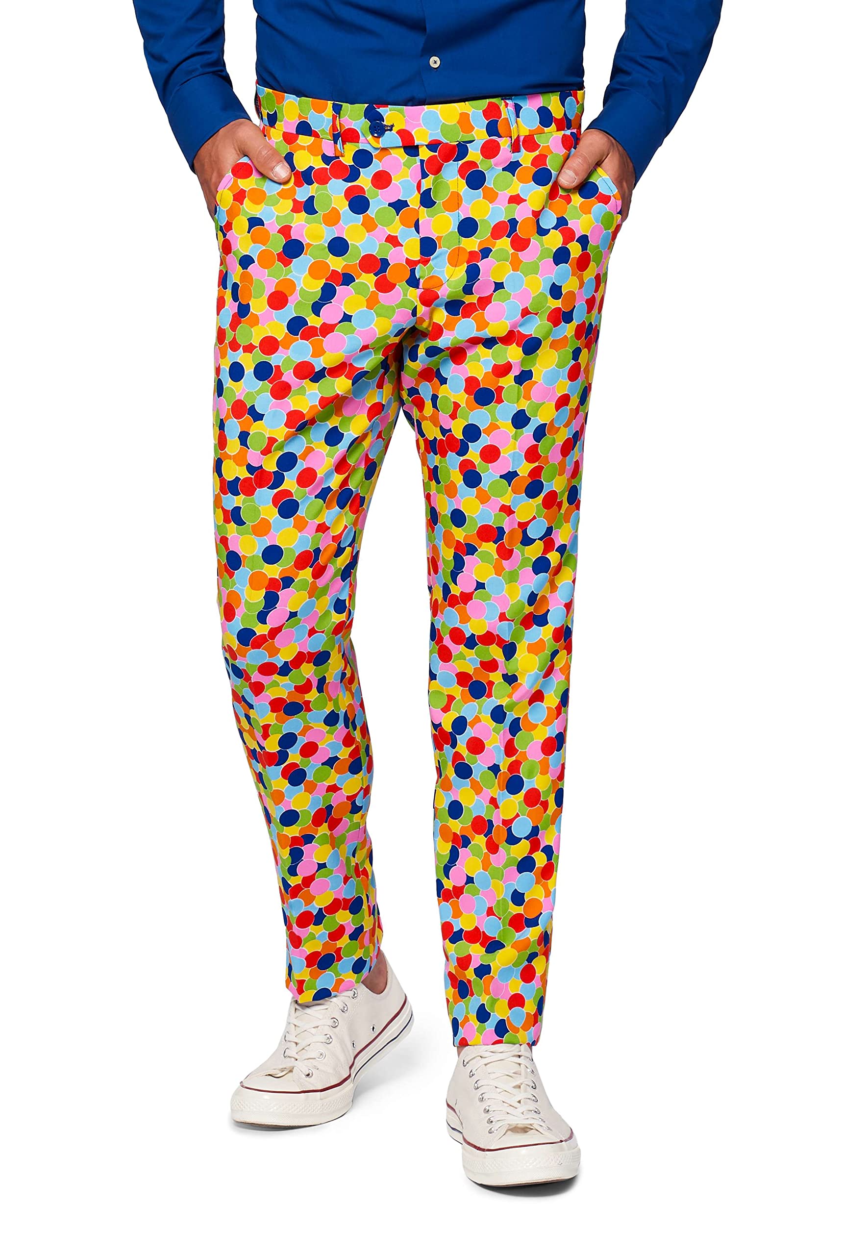 OppoSuits Karnevalskostüme Herren festlichem Druck Anzug mit Krawatte