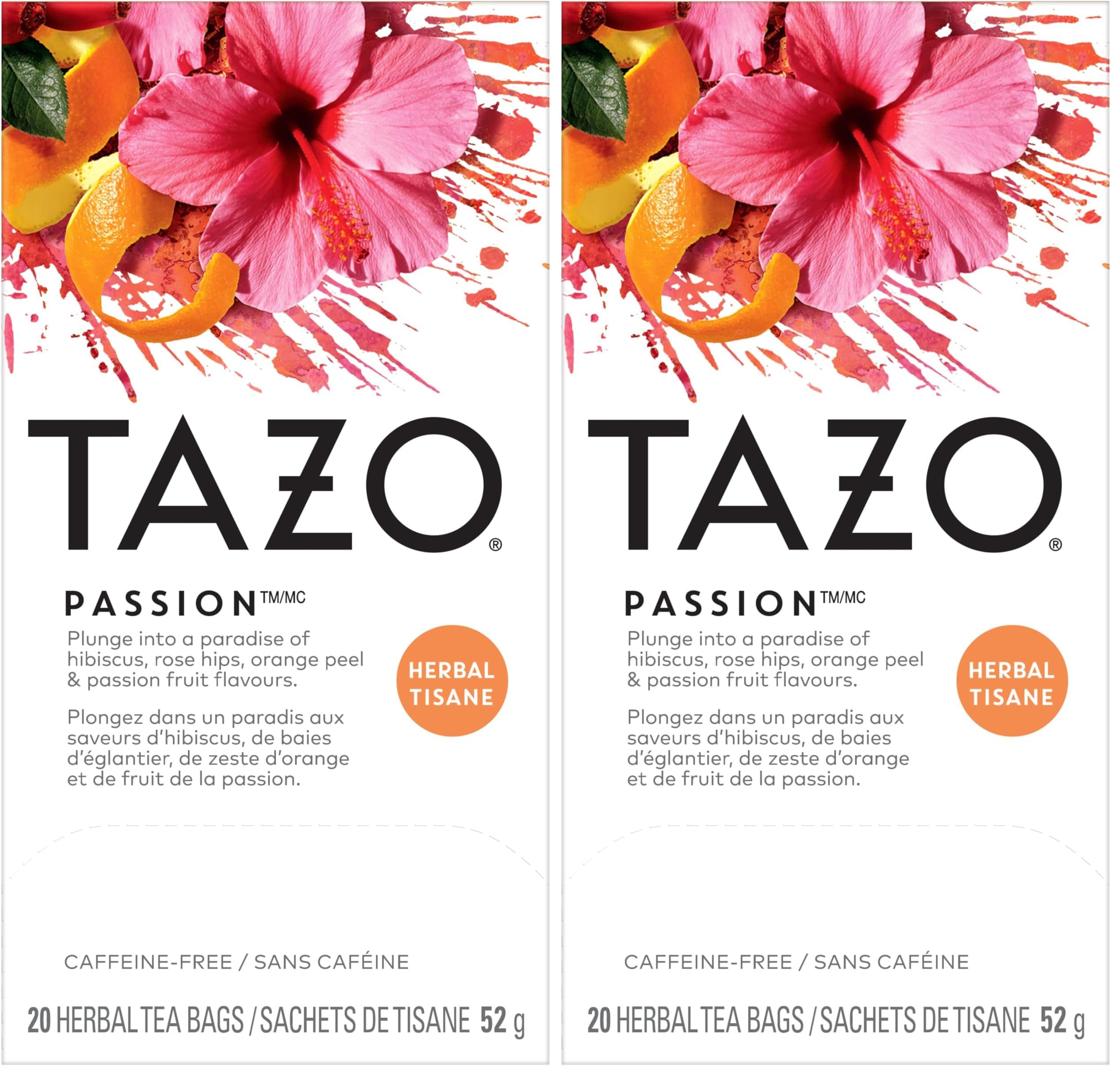 Amazon.com : TAZO Passion Herbal Tea Bags,Hot or Iced,Caffeine