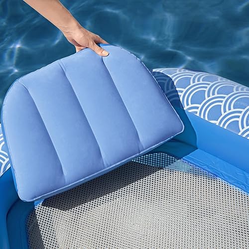 Miniatura 10 de Bestway H2OGO! Flotadores de piscina de felpa de lujo  Salones individuales y dobles y tumbonas para adultos
