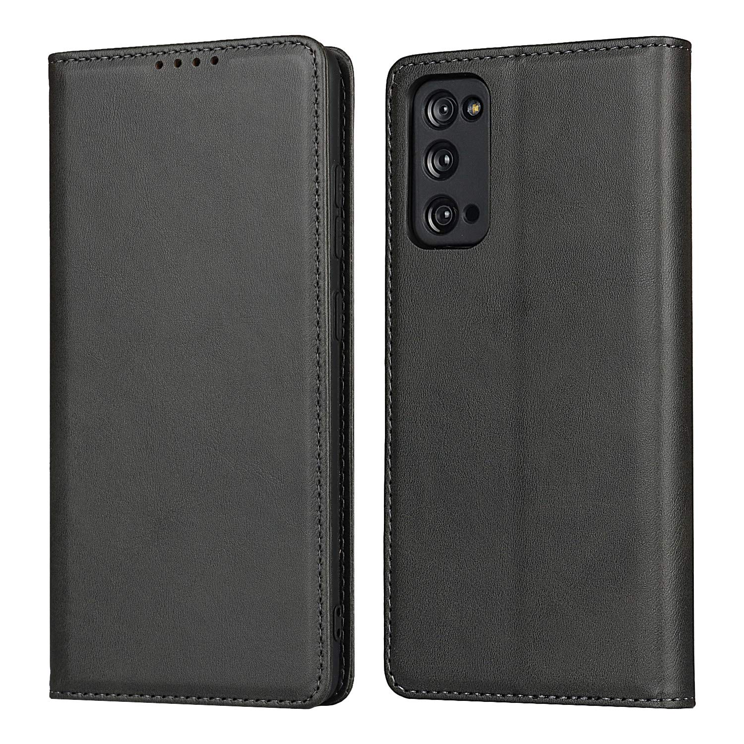 iCoverCase for Samsung Galaxy S20 FE 5G Wallet Case with Card Holder, PU Leather Magnetic Case Kickstand Feature Shockproof Protective Flip Cover Case for Samsung S20 FE 5G - Dark Gray