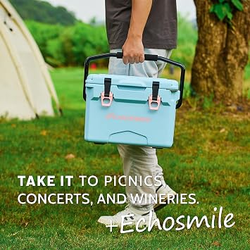 EchoSmile 12/18/25 Quart Rotomolded Cooler, Built to Stand up to The Rigors of The Journey